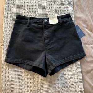 NEW Universal Thread Black High-Rise Denim Sailor Shorts Size 6